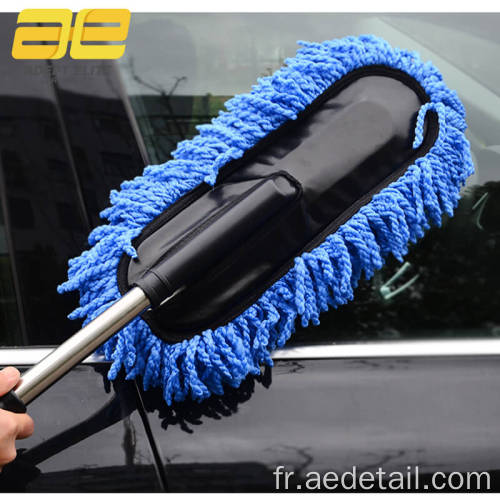 Brosse de nettoyage de voiture en microfibre à longue portée